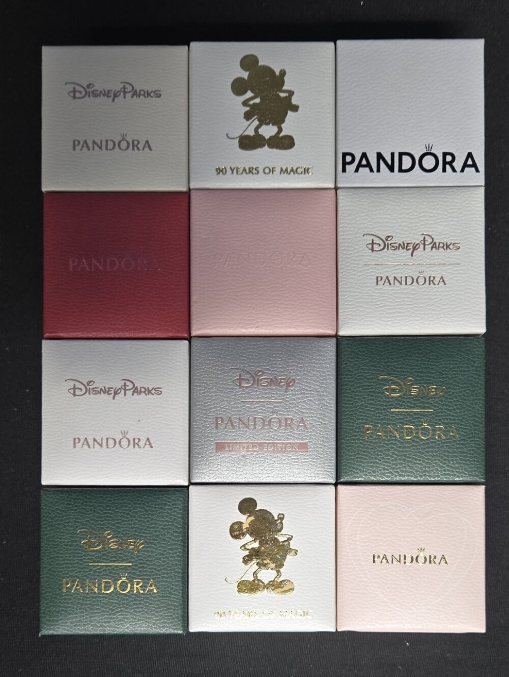 Pandora Specialty Charm/Ring Empty Boxes (Set Of 12) GUC 2"x2"x2"